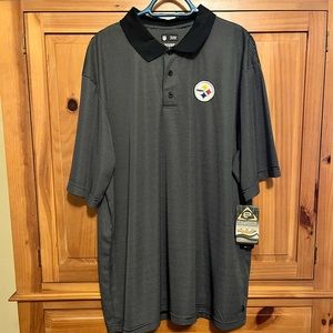 NFL Team Apparel Steelers Polo, Size 2XL